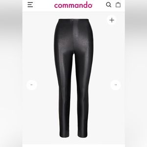 Commando Faux Leather Leggings. Size medium. Black.